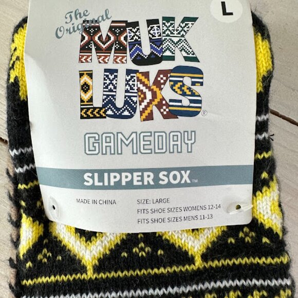 NWT Iowa State Muk Luks Game Day Slipper Socks Sox Unisex Large - Picture 2 of 5